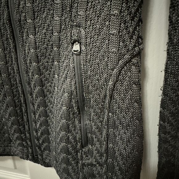 Spyder Jacket Womens Small S Major Cable Stryke Knit Full Zip Patterned Grey - Picture 8 of 11